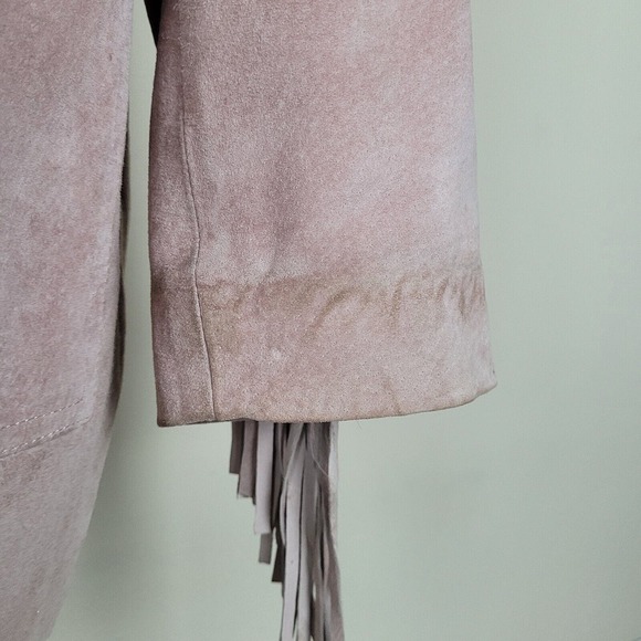 [SOLD]Western Jacket W 12 Pink Suede Leather Fringe Cowgirl 80s Rodeo Cowboy - Picture 7 of 10